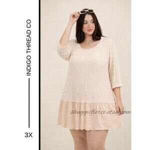 MSRP: $70  ✨ Indigo Thread Co Boho Tunic Dress Size 3X✨SAME DAY SHIP or NEXT DAY